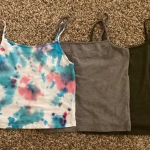 3pcs Cropped Tank Tops